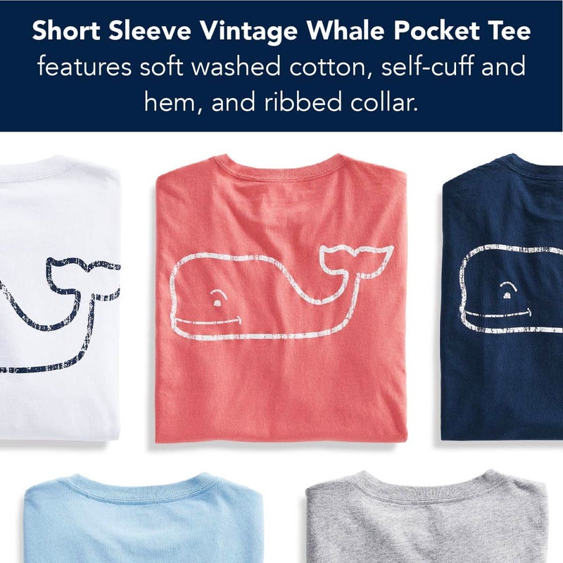 vineyard vines Boys' Short Sleeve Vintage Whale T-Shirt, White Cap, X-Large - Image 5